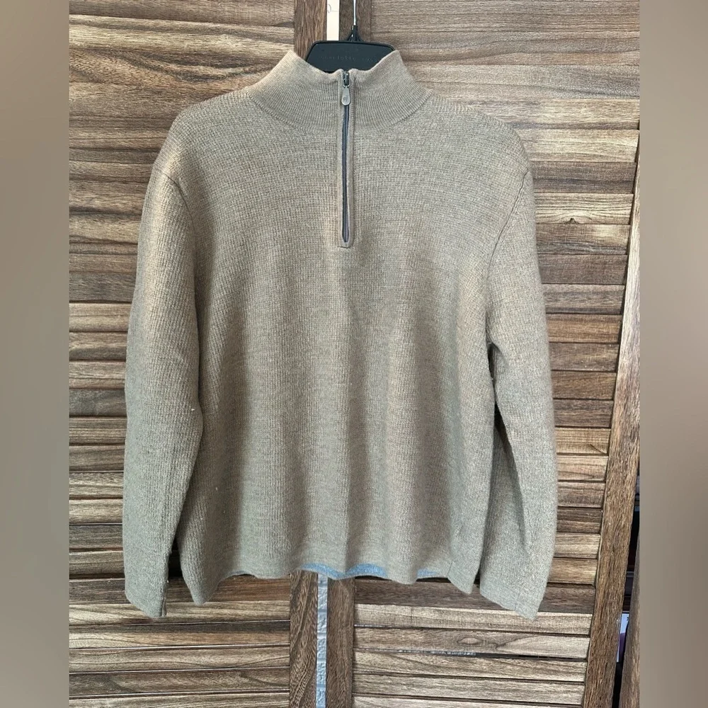Raffi The Palmer Quarter Zip Merino Wool Jumper Sweater